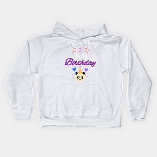 February 2 st is my  birthday Kids Hoodie